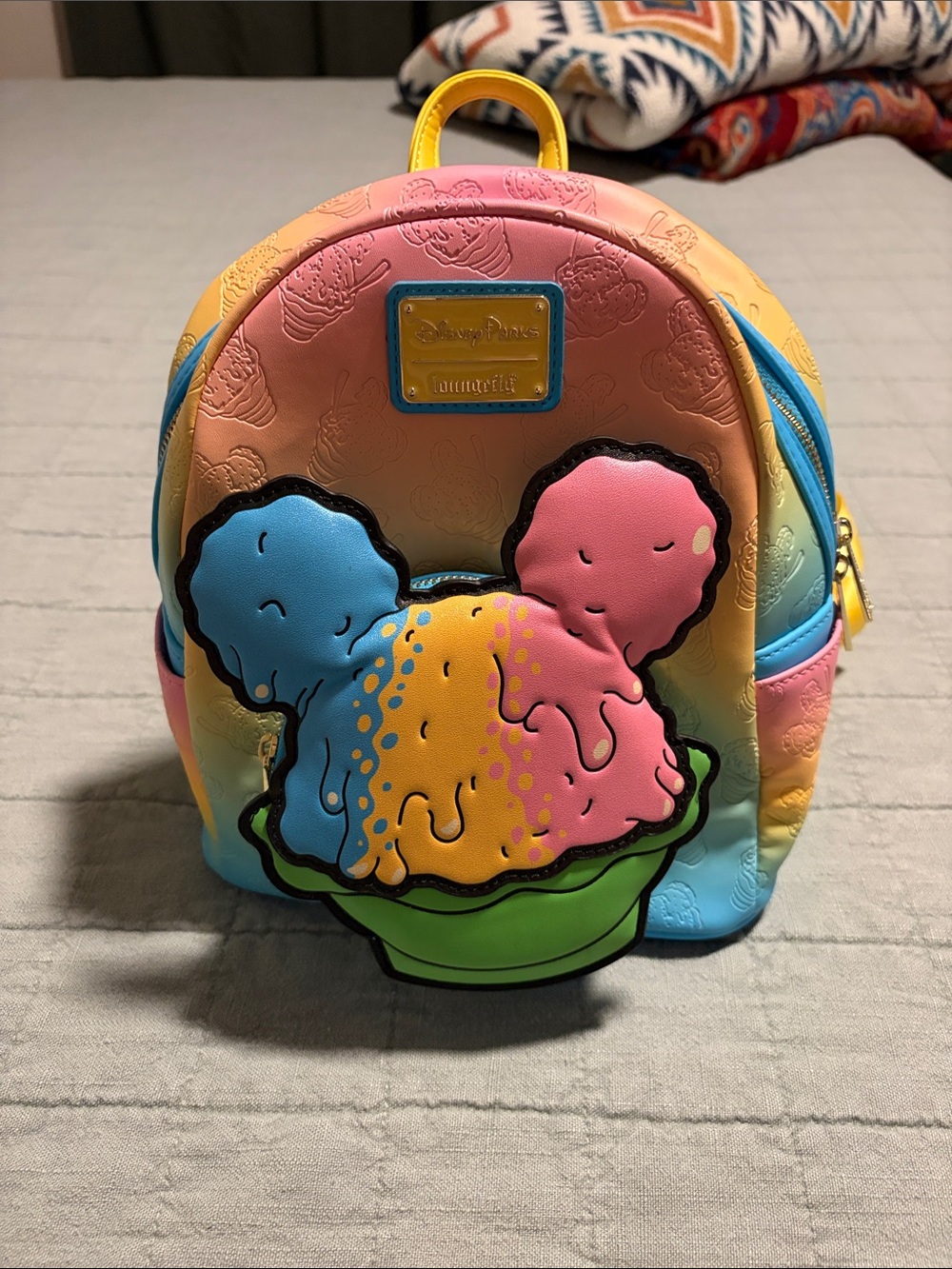 Disney Pastel Ice Cream Mickey Mini Backpack - Pink Blue Yellow Green